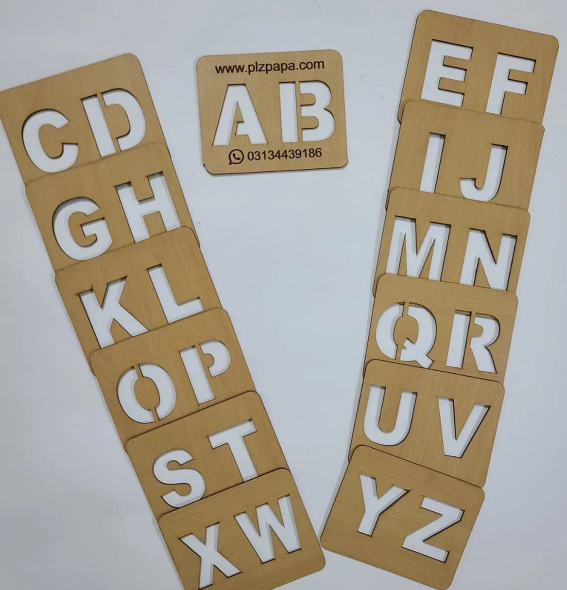 Kids Wooden Alphabet Coloring Blocks Stencils [MF-107]| PlzPaPa – Plzpapa