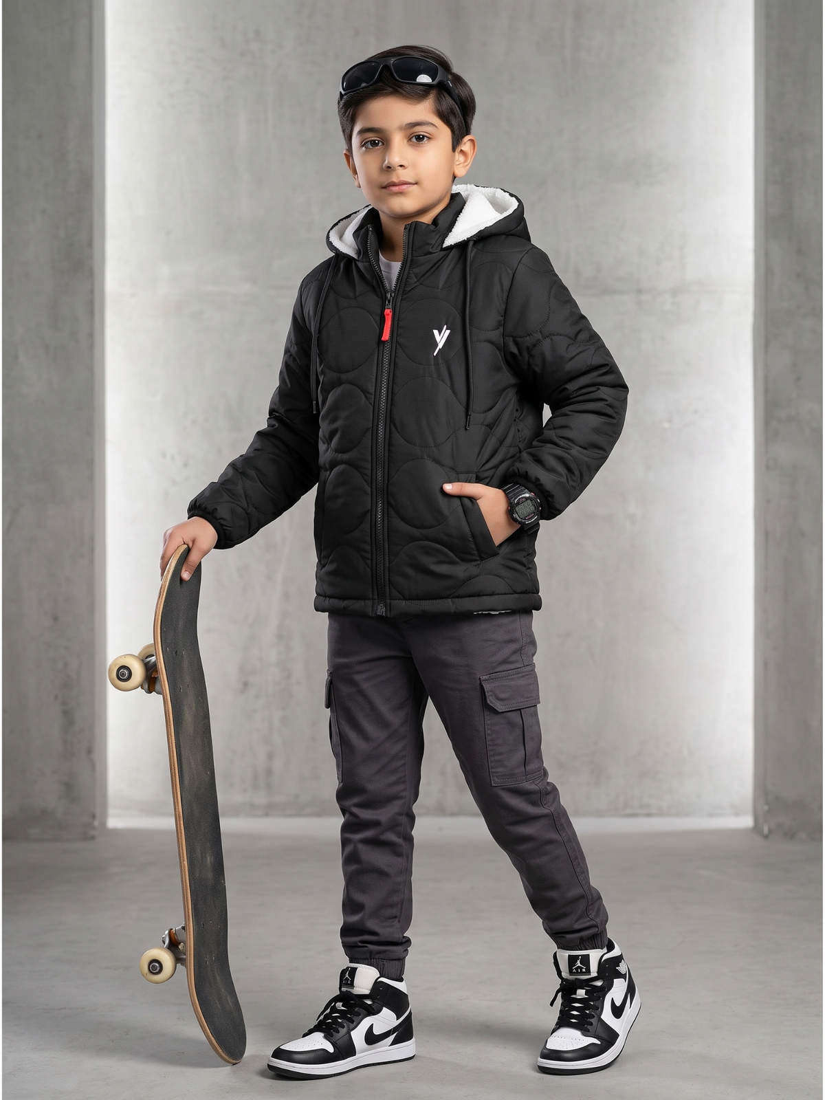 Full Sleeves Hooded Jacket Boys & Girls VJ93-B
