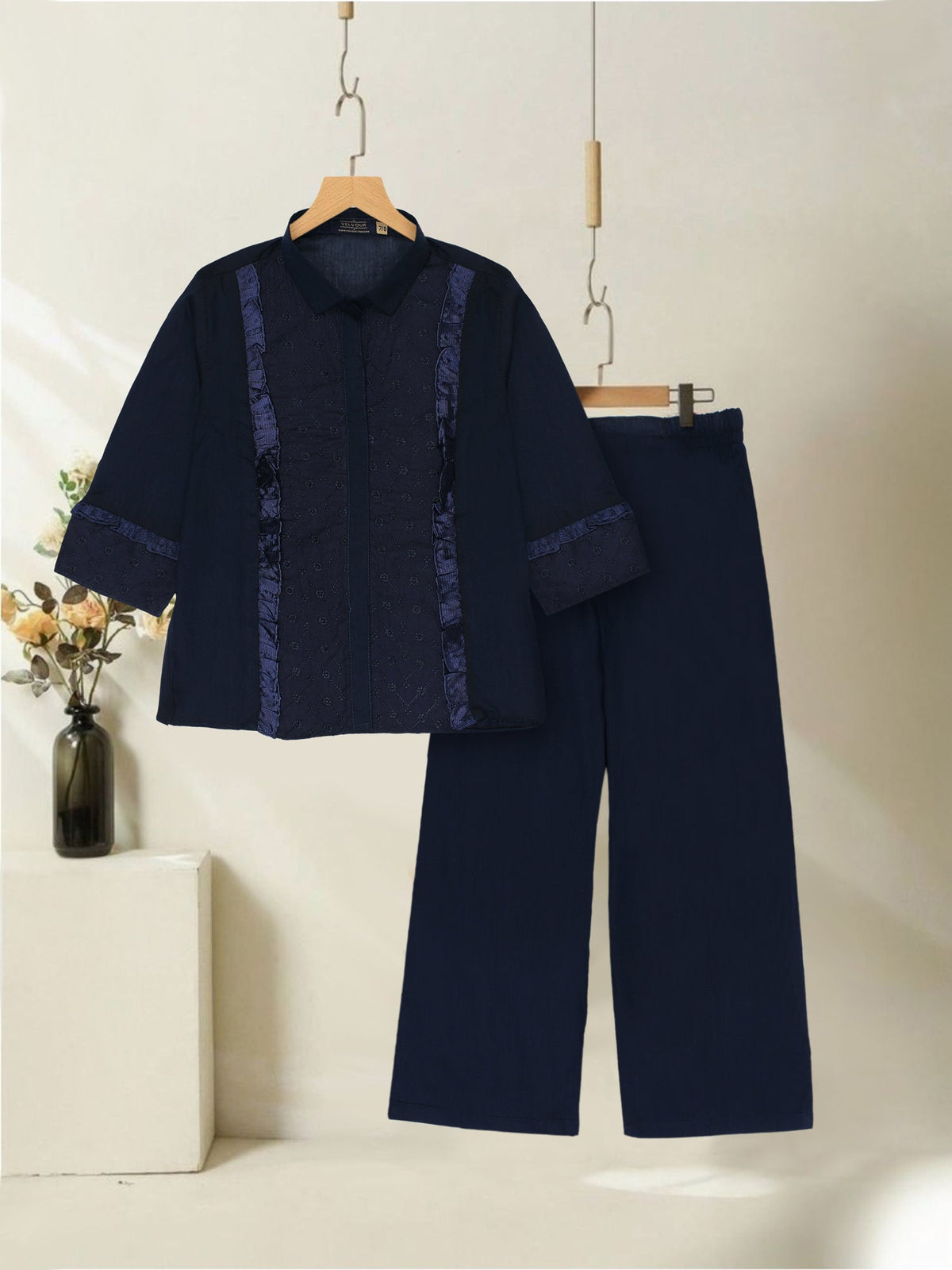 Girls Summer 2Pcs Embroidered Suit VG150-D