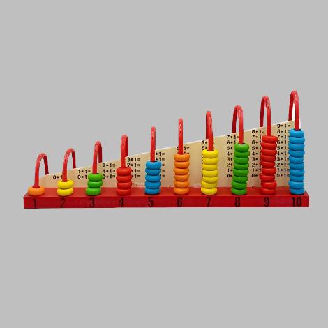 Abacus - Montessori Wooden Toy Calculation Shelf, Vertical Abacus large [WT-855]