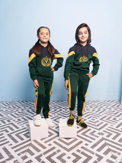 Hooded Tracksuit For Boys & Girls, Fleece #VWT37