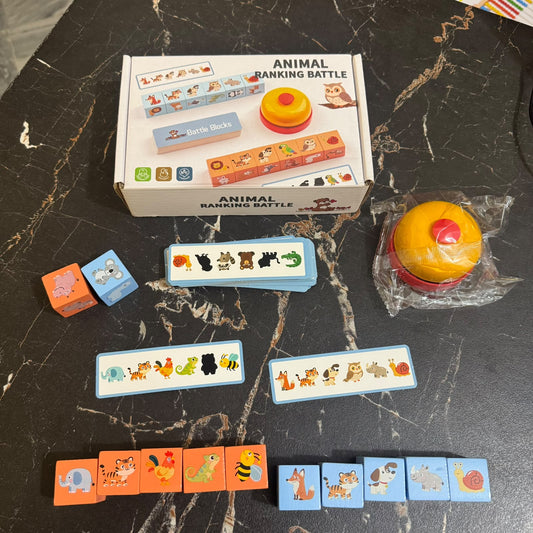 2 player Animal Ranking Battle Learning Blocks | [WT-1372]