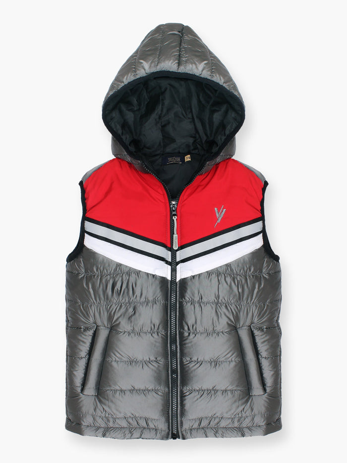 Sleeveless Hooded Puffer For Boys & Girls VJ57-A