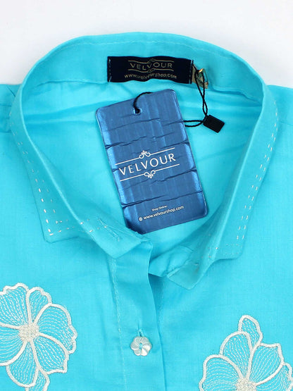 Girls Summer 2Pcs Embroidered Suit VG178-B