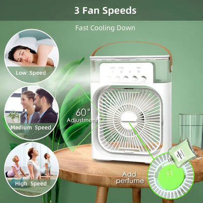 3 in 1 - Mini Portable Air Conditioner Fan with LED light [KT-948]
