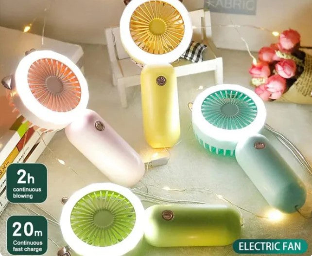 Mini Fan Rechargeable & LED lighting Fan [ST 779]