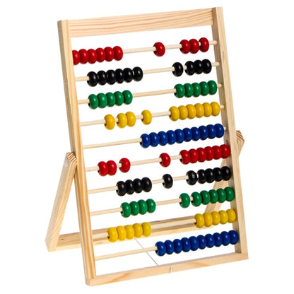 Wooden Colorful Beads Abacus with Stand [6*9 inch] [WD-914] - Plzpapa 