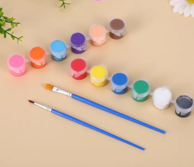 Acrylic Paint Set Waterproof Non Toxic Ceramic DIY Paint with free Brush Kid Painting