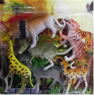 Wild Animal Kingdom Rubber Animals Action Figure World Jungle Zoo Toys Set [ST-1242] - Plzpapa 