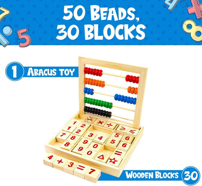 Abacus Study block, 50 Beads and 30 Blocks [wt-977]