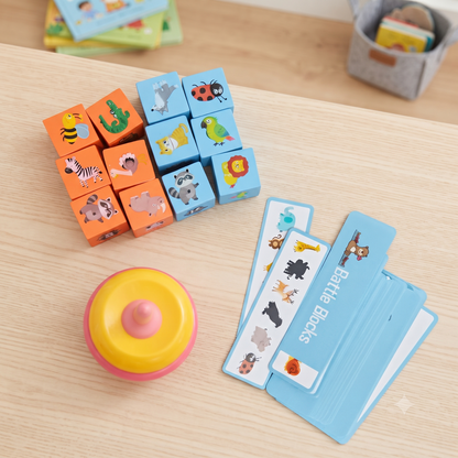 Animal Ranking Battle Learning Blocks | Interactive Wooden Puzzle Game [WT-1372]