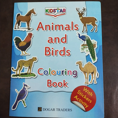 Animals And Birds Colouring Book with Stickers [CB-1014]