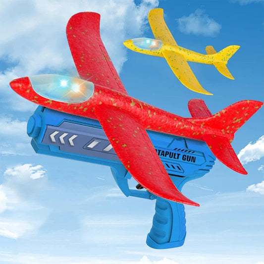 Children Foam Plane Launcher Toy Outdoor, Plane Gun