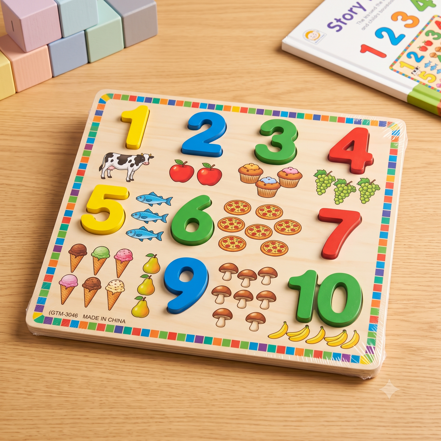 Colorful Wooden Peg Board Puzzles [WT-1373]
