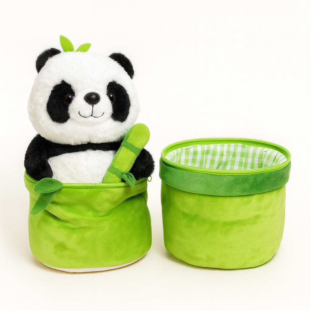Cute Panda Plush Toy in Green Pea Pod Stuff toys [STuf-1204] - Plzpapa 