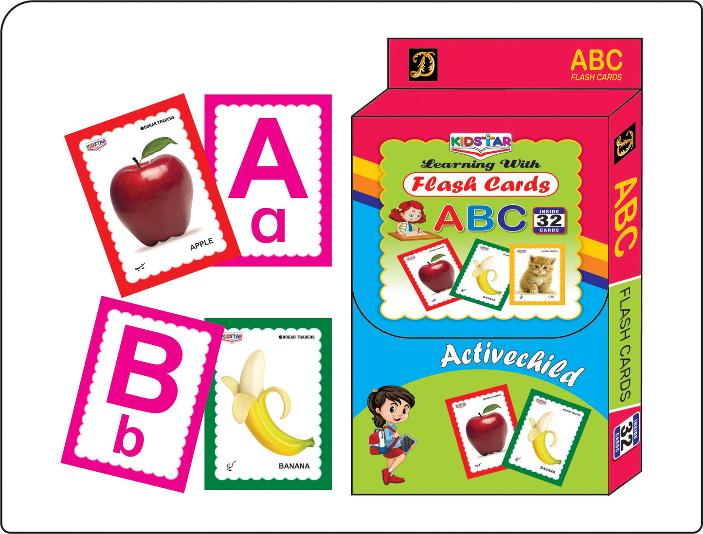 English Flash Cards (32 Cards) Educational Book For Kids [BK-1028]