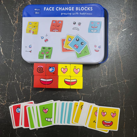 Face expression Puzzle Wooden Blocks [FT-1037]