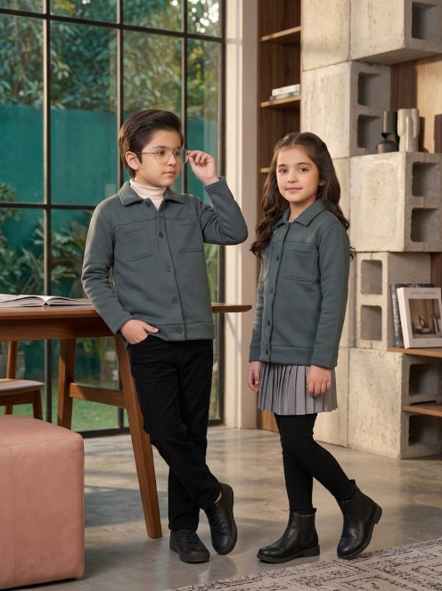 Fleece winter sweatshirt For Boys & Girls VWT63-C