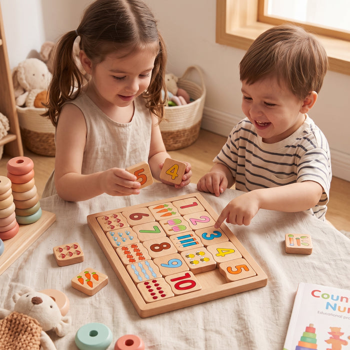 Wooden Numbers Matching Puzzle [ST-1398]