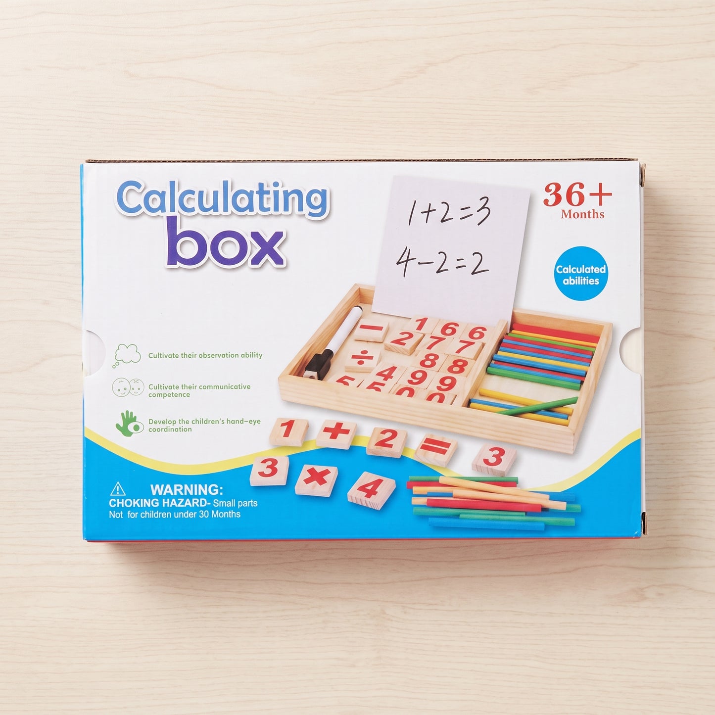 Wooden Calculating Box & Counting Sticks [MF-1396]