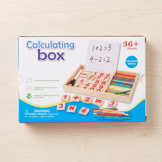 Wooden Calculating Box & Counting Sticks [MF-1396]