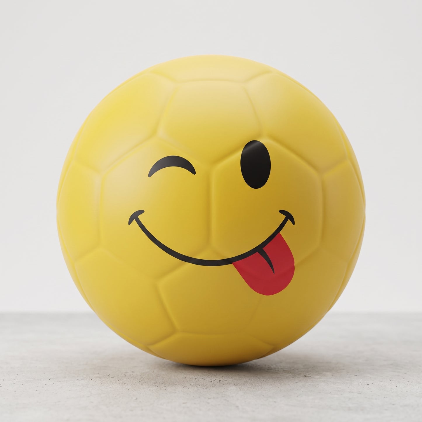 Inflatable Winking Emoji Rubber Ball
