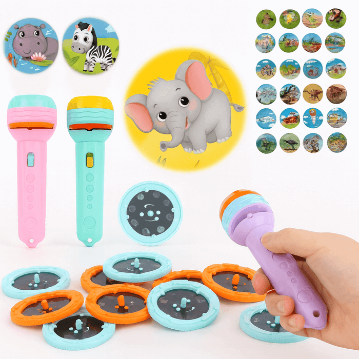 Kids-Fun-Projector-Torch-Cartoon-Animal-Fruit-Educational-Fun-Toys