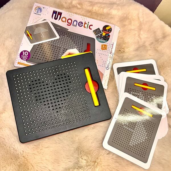 Magnetic Beads Drawing Board With Magnetic Pen (10 Level Cards) [FT-1071]