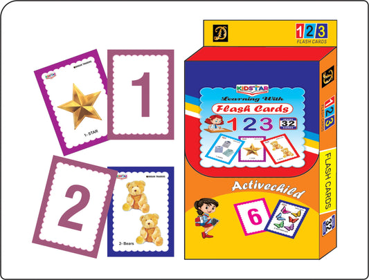 Math 123 Flash Cards (32 Cards) Educational Book For Kids [BK-1029]