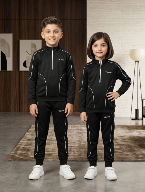 Mock_Neck_Tracksuit_For_Boys_Girls_Poly_Athletic_Fleece_VWT11-B_-2
