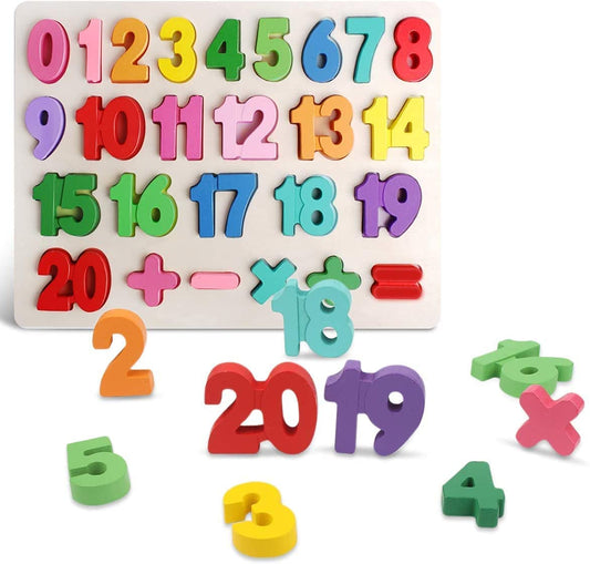 Montessori Math Counting & symbol Wooden Puzzle Board [wd924]