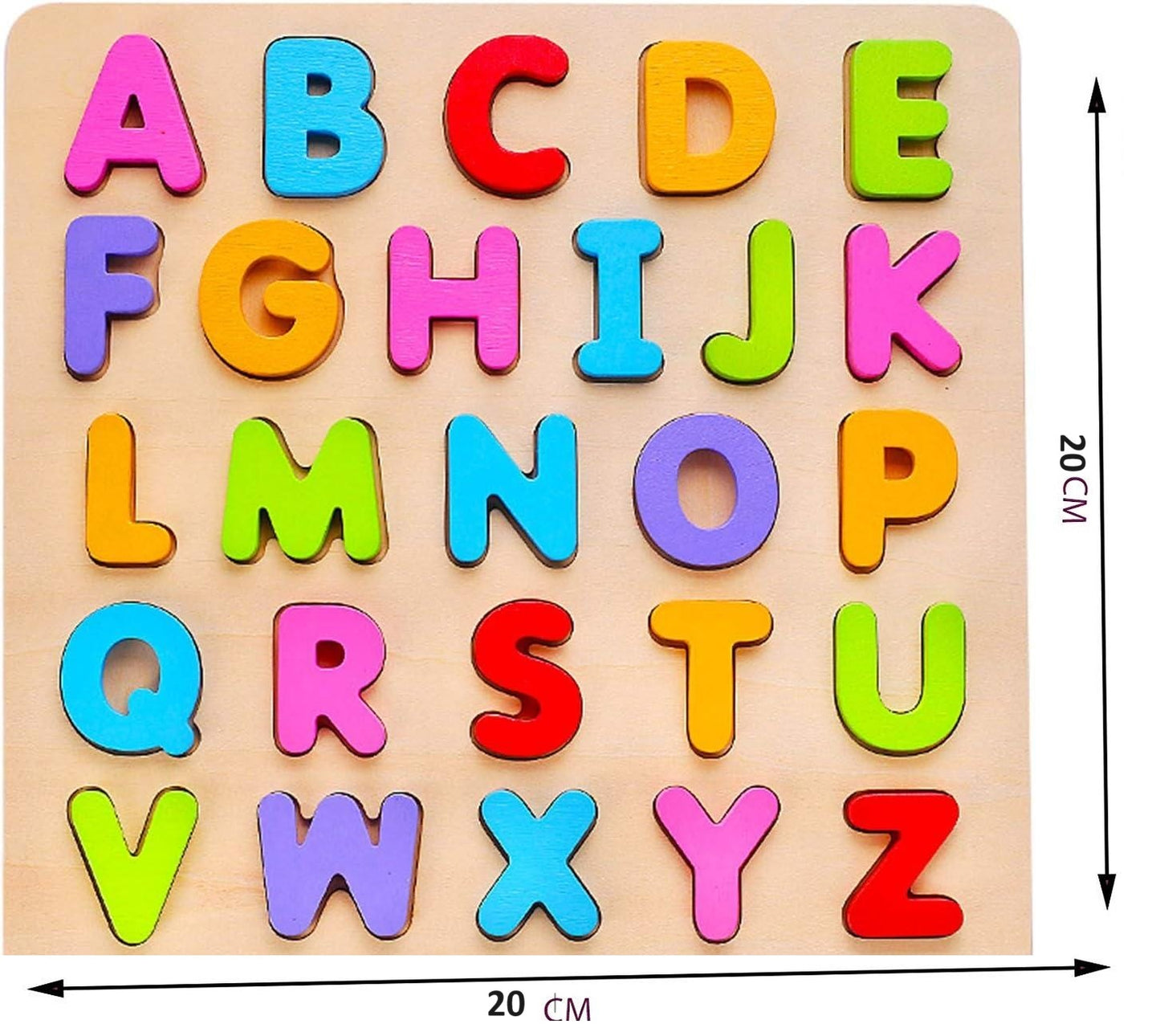 Montessori Capital Alphabet Wooden Puzzle Board [wd923]