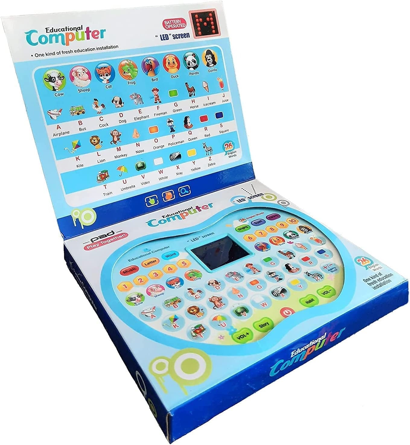Multifunctional Educational, Musical &Learning Laptop Toy for Kids [ST-1251] - Plzpapa 