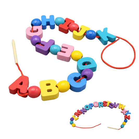 Wooden Alphabets Capital Letter Beads [ET-886]