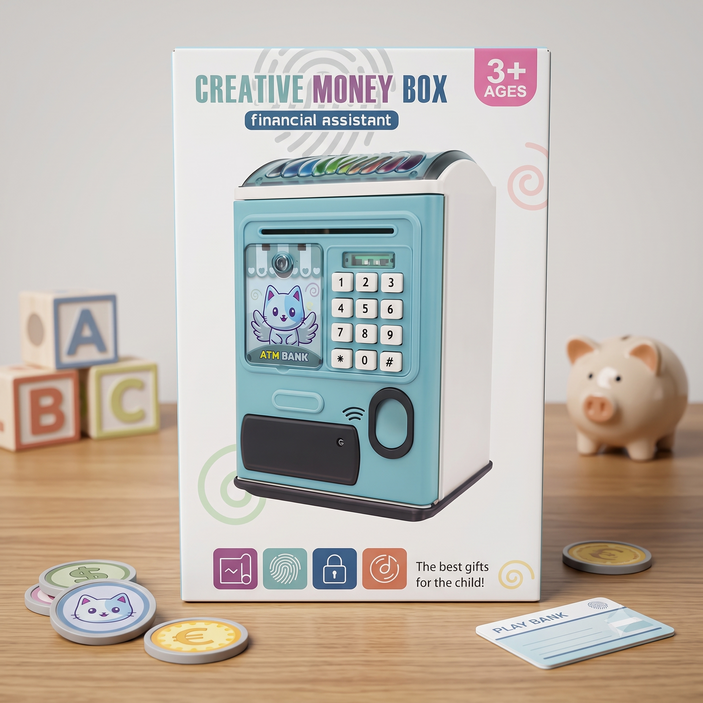Smart Fingerprint ATM Money Box [FT-1381]