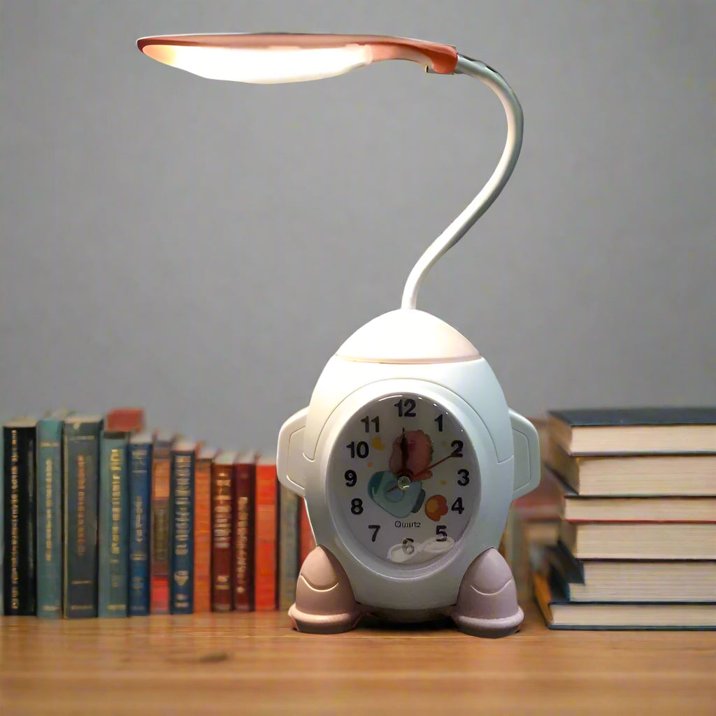 Space Ship Lamp With Alarm Clock (Any Color) [Tl-1070]