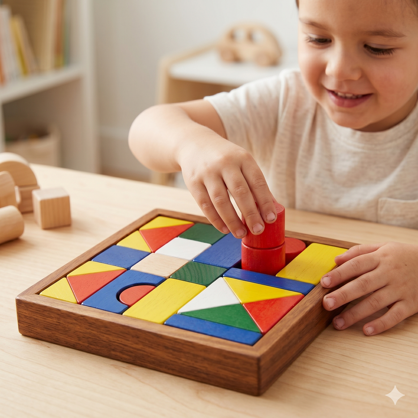 The Multi Shape Pattern Wooden Puzzle [WT-1363]