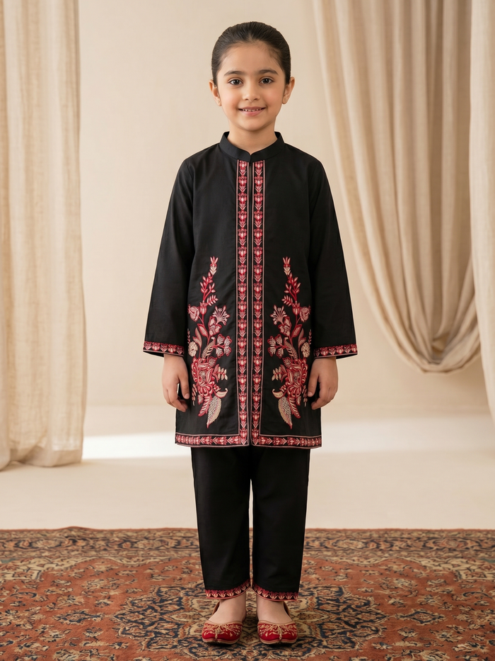Embroidered Girls Co Ord Set VG210-A