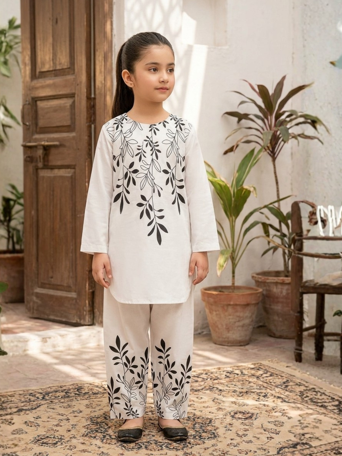 Printed  Girls Co Ord Set VG211-A