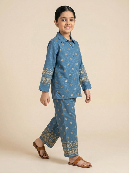 Girls Winter 2Pcs Printed Suit VG219-A