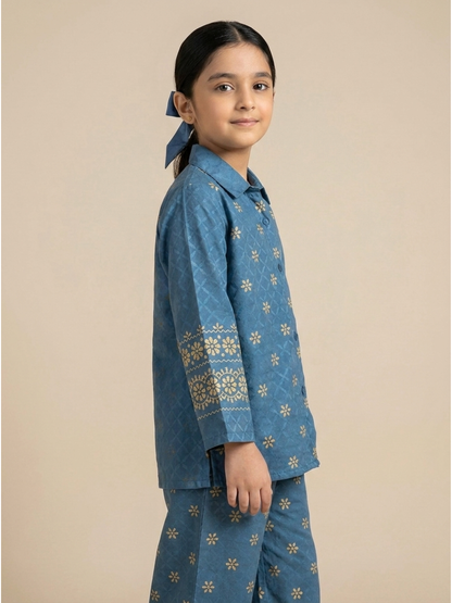 Girls Winter 2Pcs Printed Suit VG219-A