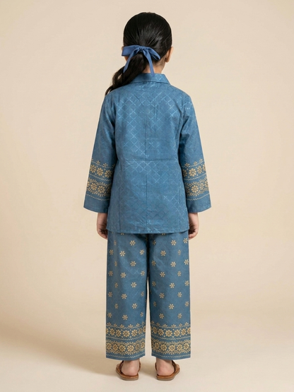 Girls Winter 2Pcs Printed Suit VG219-A