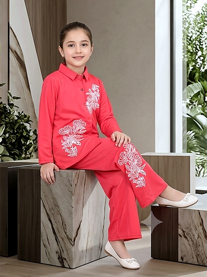 Girls Winter 2Pcs Printed Suit VG232-A