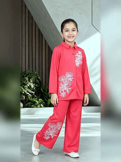 Girls Winter 2Pcs Printed Suit VG232-A