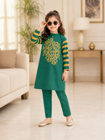 Girls Winter 2Pcs Printed Suit VG231-A