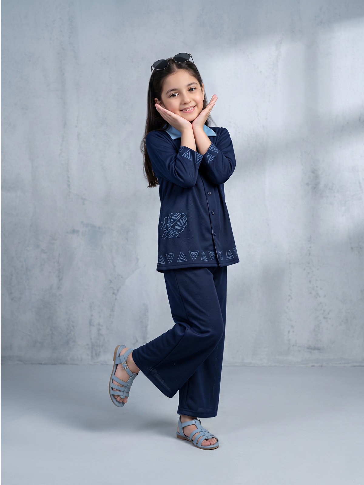 Girls Winter 2Pcs Printed Suit VG233-A