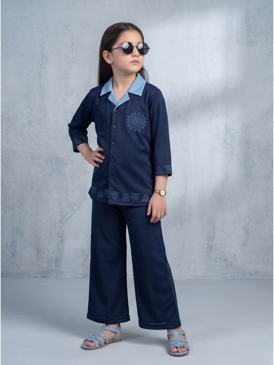 Girls Winter 2Pcs Printed Suit VG233-A