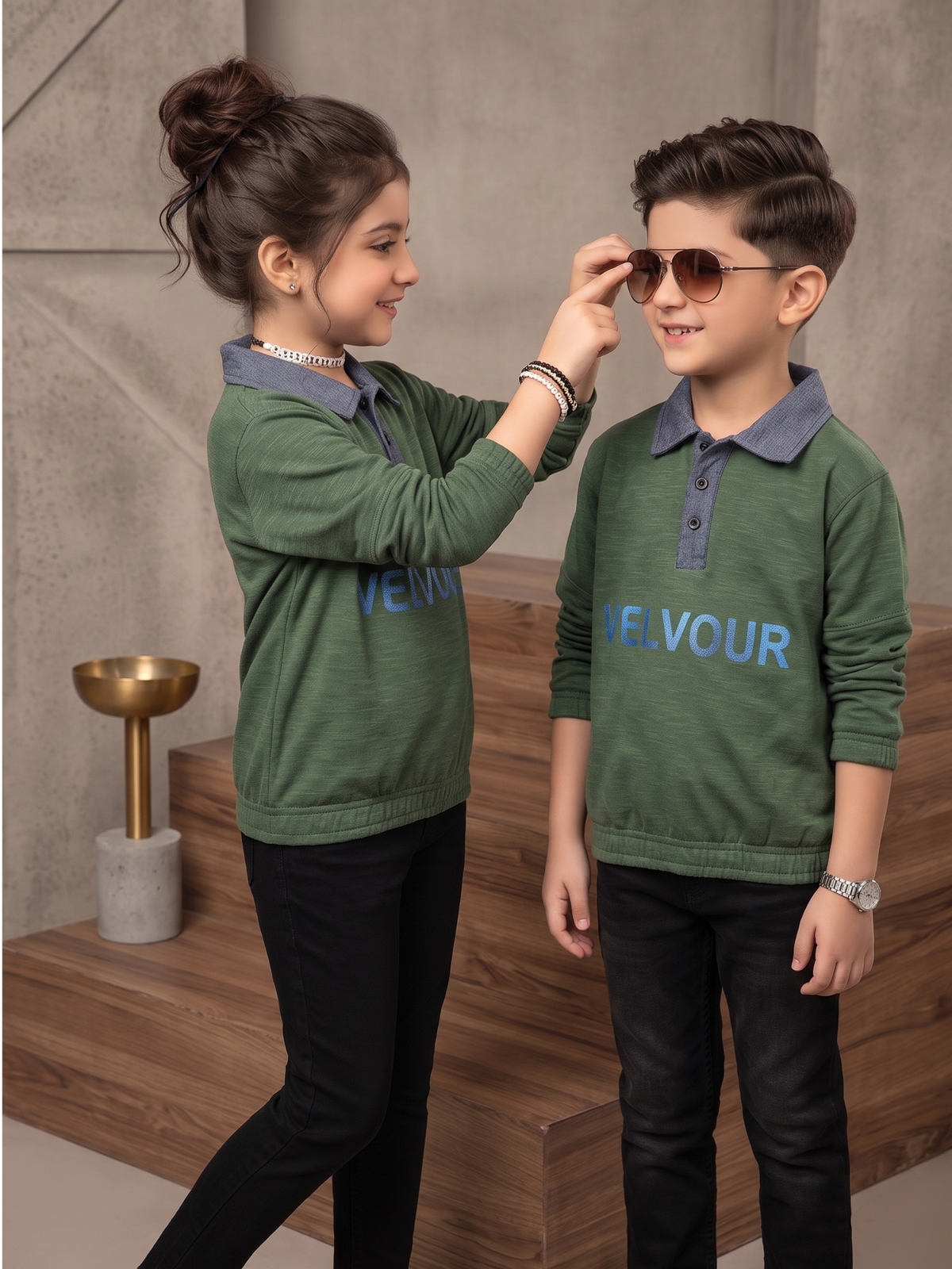 Fleece winter sweatshirt For Boys & Girls VWT64-A