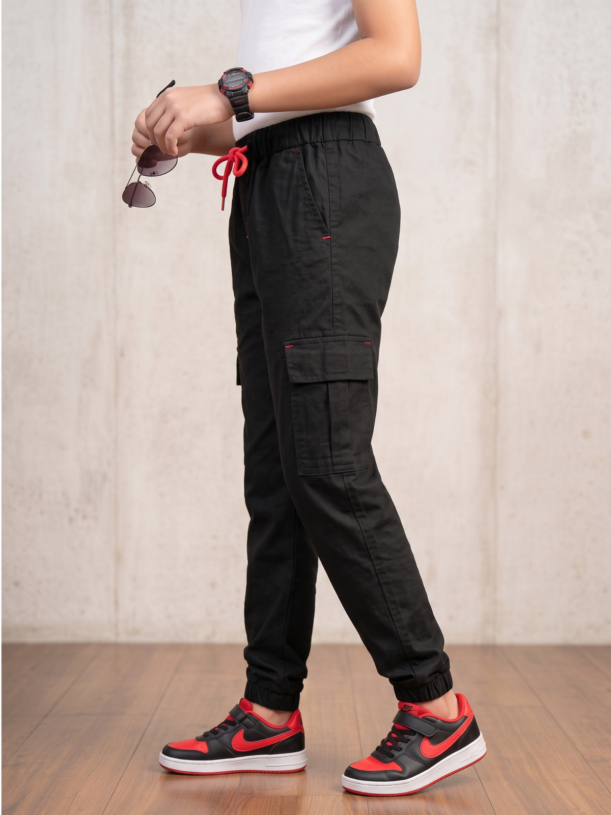 Boys Imported Textured Cargo Trouser VT30-E