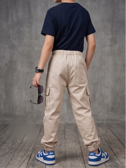Boys Imported Textured Cargo Trouser VT30-B